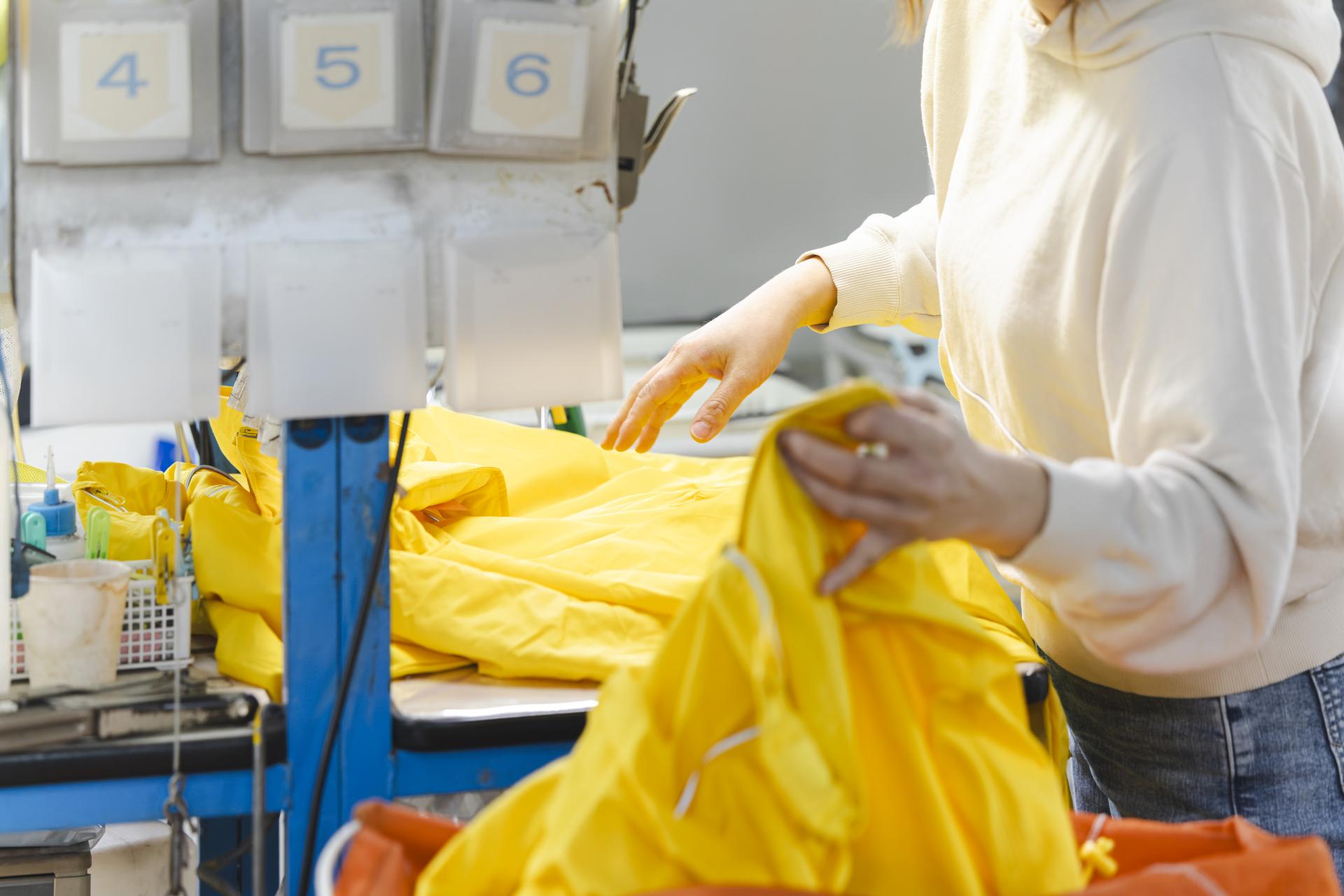 仕上がった衣類画像