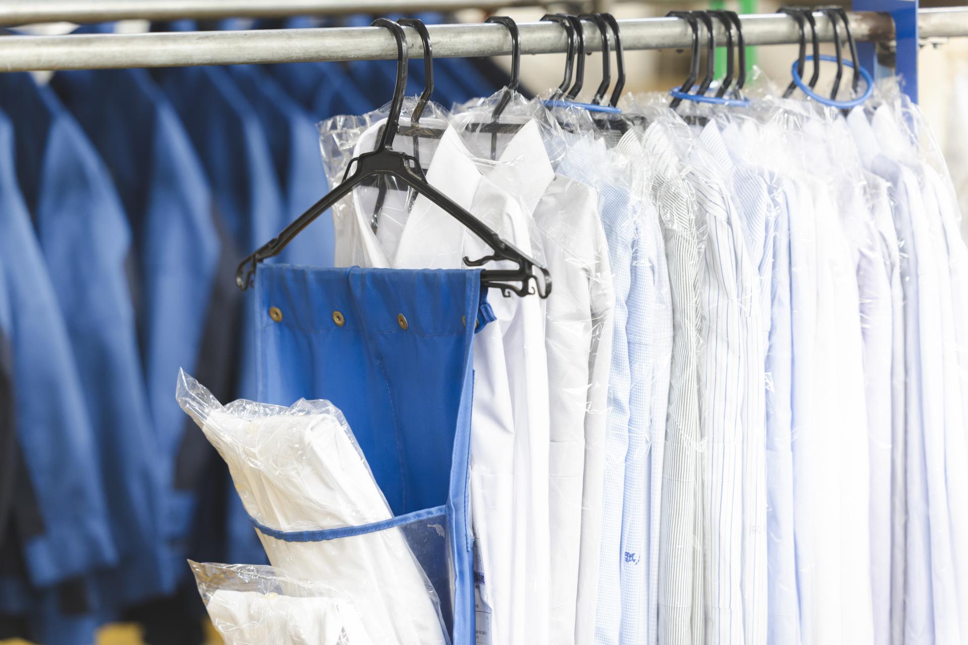 仕上がった衣類の画像